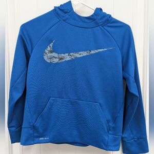 Nike Blue Pullover Hoodie with Camouflage Swoosh